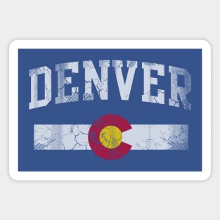 Vintage Denver Colorado Flag Retro Magnet